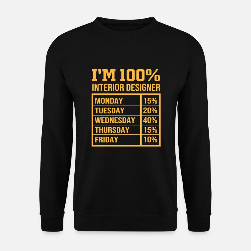 Architecture Architecte Designer d’intérieur - Sweat-shirt Unisexe - noir