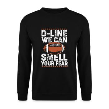 American Football Lineman - Unisex Pullover - Schwarz - Vorne - Alina (178cm) & Michal (187cm)
