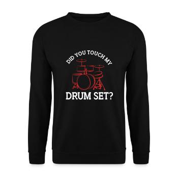 Schlagzeuger Drumsticks Schlagzeug - Unisex Pullover - Schwarz - Vorne - Alina (178cm) & Michal (187cm)