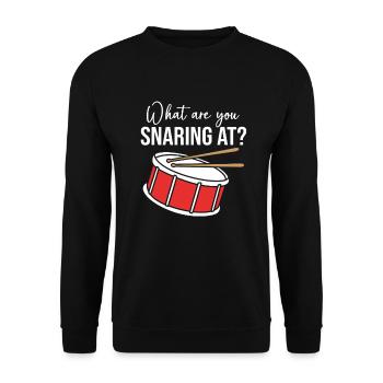Schlagzeug Schlagzeuger Drumsticks - Unisex Pullover - Schwarz - Vorne - Alina (178cm) & Michal (187cm)