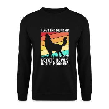 Chasse au chasseur de coyote - Sweat-shirt Unisexe - noir - Devant - Alina (178cm) & Michal (187cm)