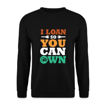 Mortgage Condominium Debt - Unisex Sweatshirt - black - Front - Alina (178cm) & Michal (187cm)