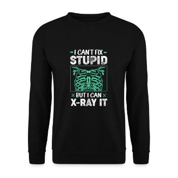 MRI Radiologist Radiology Rad Tech X-ray - Unisex Sweatshirt - black - Front - Alina (178cm) & Michal (187cm)