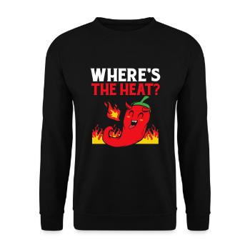 Jalapeno Chipotle Chilli Chili Pepper Hot Chili - Unisex Sweatshirt - black - Front - Alina (178cm) & Michal (187cm)