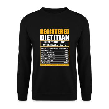 Dietician Diet - Unisex Sweatshirt - black - Front - Alina (178cm) & Michal (187cm)