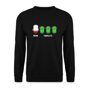 Drilling Mutter Mama - Unisex Pullover - Schwarz - Vorne - Alina (178cm) & Michal (187cm)
