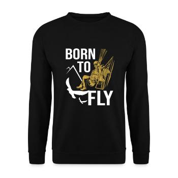 Gleitschirm Gleitschirmfliegen Parapente - Sweat-shirt Unisexe - noir - Devant - Alina (178cm) & Michal (187cm)