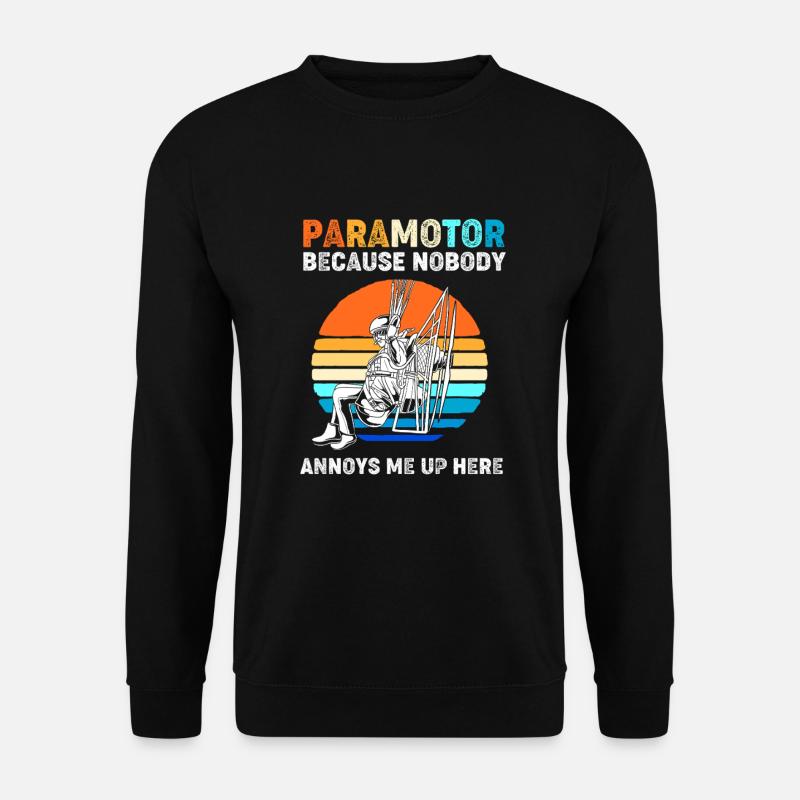 Paragliding, paragliding, paragliding - Unisex Sweatshirt - black