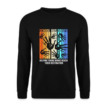 School bus, school bus driver, bus driver - Unisex Sweatshirt - black - Front - Alina (178cm) & Michal (187cm)