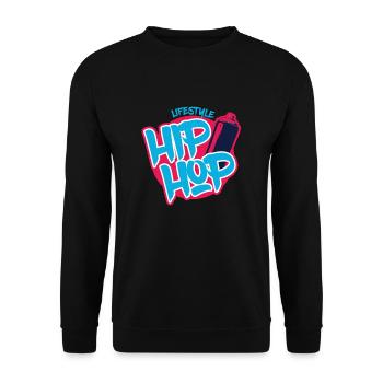 Hip-hop lifestyle rap rapper old school hip hop - Unisex Pullover - Schwarz - Vorne - Alina (178cm) & Michal (187cm)