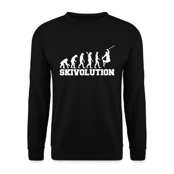 Evolution ski station de ski piste de ski ski vacances ski - Sweat-shirt Unisexe - noir - Devant - Alina (178cm) & Michal (187cm)