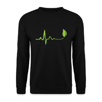 Vegan à rythme cardiaque - Sweat-shirt Unisexe - noir - Devant - Alina (178cm) & Michal (187cm)