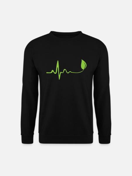 Herzschlag Vegan - Unisex Pullover - Schwarz