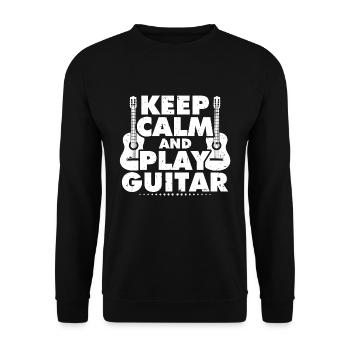 guitare - Sweat-shirt Unisexe - noir - Devant - Alina (178cm) & Michal (187cm)