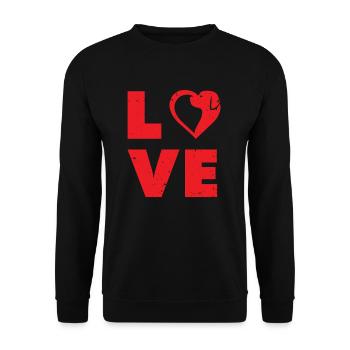 chien amour de chien propriétaire de chien amoureux des chiens chiens - Sweat-shirt Unisexe - noir - Devant - Alina (178cm) & Michal (187cm)