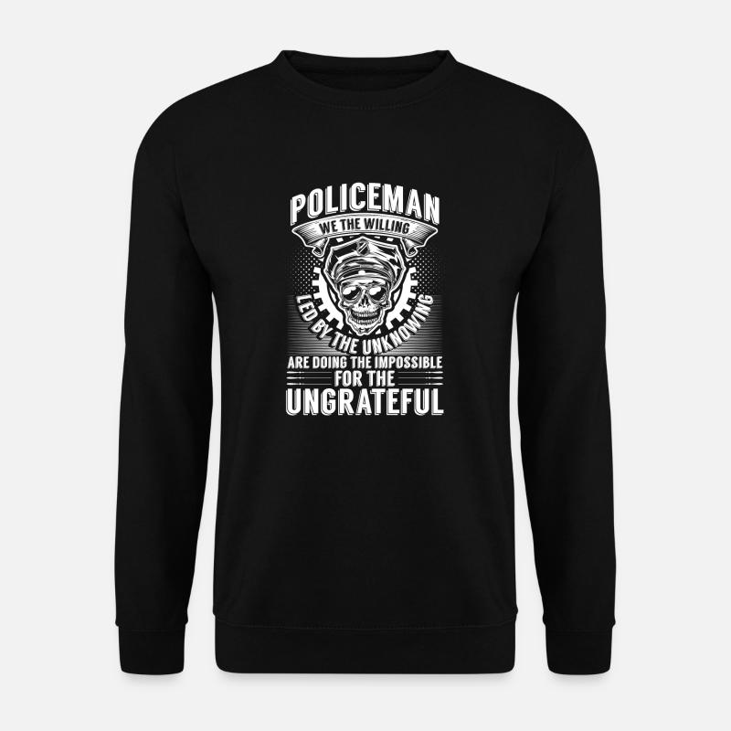 Polizist Geschenk Polizei Polizeikommissar - Unisex Pullover - Schwarz