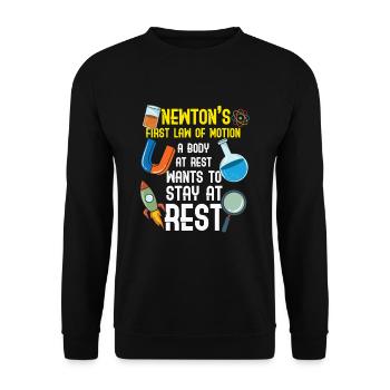 Physics - First Newtonian law - Unisex Sweatshirt - black - Front - Alina (178cm) & Michal (187cm)