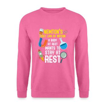 Physik - Erstes newtonsches Gesetz - Unisex Pullover - Pink - Vorne