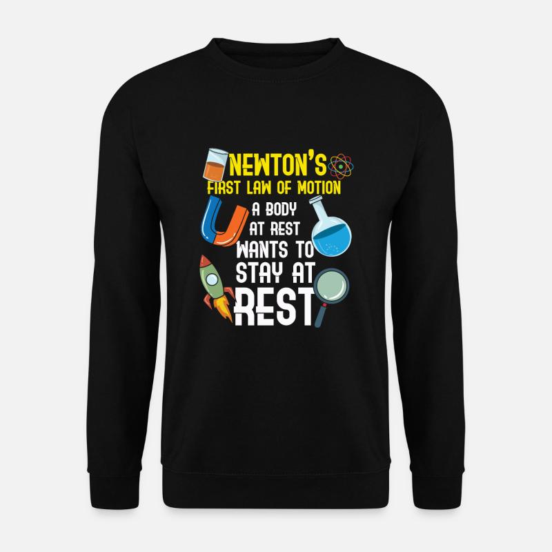 Physics - First Newtonian law - Unisex Sweatshirt - black