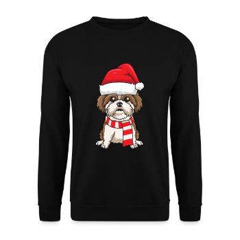 Dog Christmas - Unisex Sweatshirt - black - Front - Alina (178cm) & Michal (187cm)