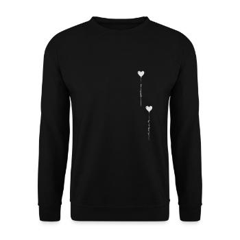 Ich liebe Dich - Liebe Dich selbst - Unisex Pullover - Schwarz - Vorne - Alina (178cm) & Michal (187cm)