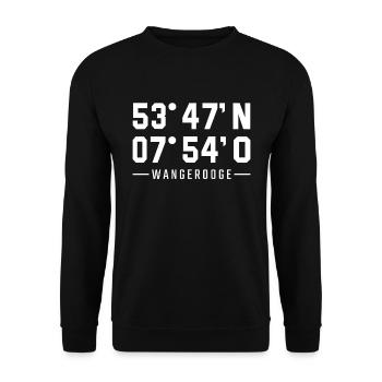 Wangerooge coordonne le cadeau de l'île - Sweat-shirt Unisexe - noir - Devant - Alina (178cm) & Michal (187cm)