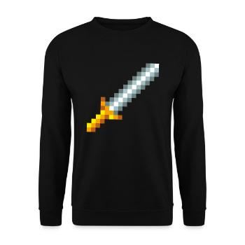 Retro 8-bit pixel sword - Unisex Sweatshirt - black - Front - Alina (178cm) & Michal (187cm)