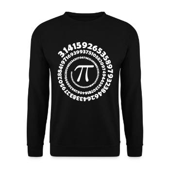 Pi Spiral TShirt 3.14 Math Teacher Tee Pi National - Unisex Sweatshirt - black - Front - Alina (178cm) & Michal (187cm)