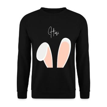 Hasi Easter sweetheart - Unisex Sweatshirt - black - Front - Alina (178cm) & Michal (187cm)
