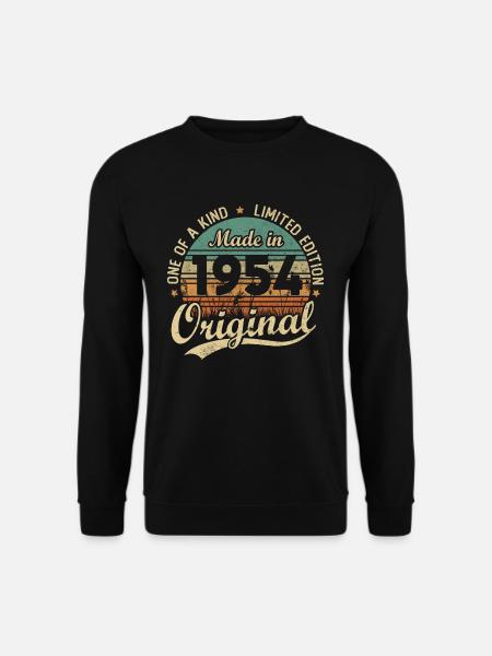 Vintage Rétro Cadeau D’anniversaire 1954 Vintage - Sweat-shirt Unisexe - noir