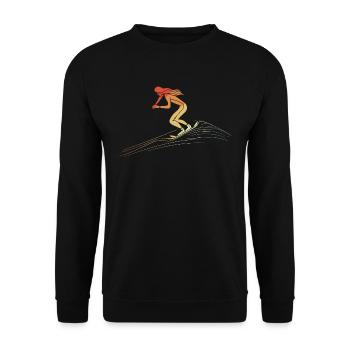Snowboard rétro fille - Sweat-shirt Unisexe - noir - Devant - Alina (178cm) & Michal (187cm)