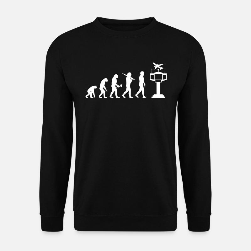 Lotse cadeau de pilote de la tour de l'évolution du contrôleur de la circulation aérienne - Sweat-shirt Unisexe - noir
