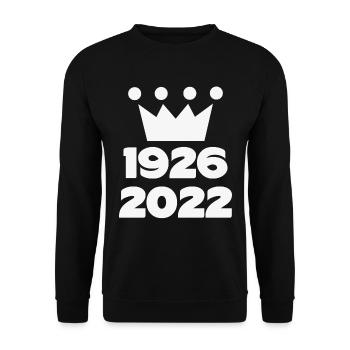 Queen 1926 2022 British Crown - Unisex Sweatshirt - black - Front - Alina (178cm) & Michal (187cm)