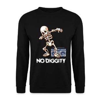 HIP HOP 90 squelette faisant DABBING Halloween - Sweat-shirt Unisexe - noir - Devant - Alina (178cm) & Michal (187cm)