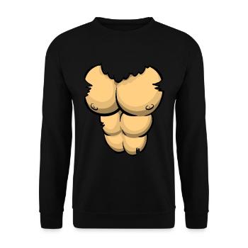 Gorilla Costume Gorilla Chest - Unisex Sweatshirt - black - Front - Alina (178cm) & Michal (187cm)