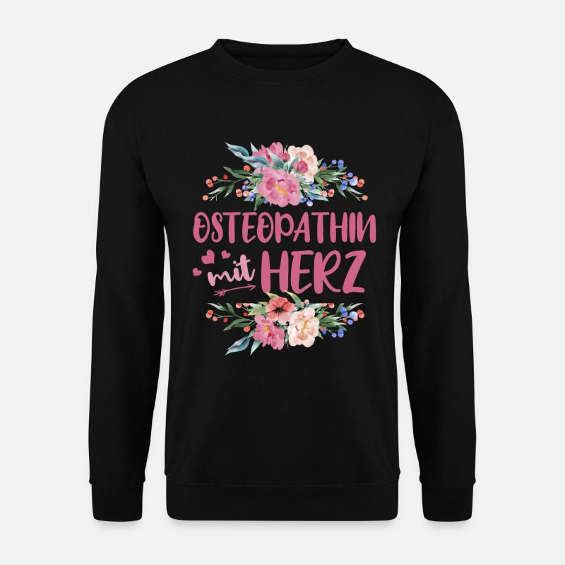 Ostheopathin mit Herz - Unisex Pullover - Schwarz