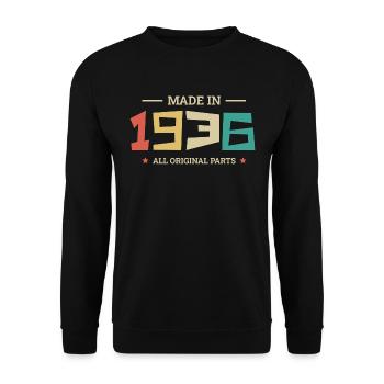 Legendary since 1936 Original 1936 - Unisex Sweatshirt - black - Front - Alina (178cm) & Michal (187cm)