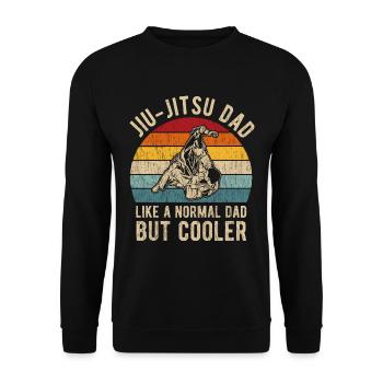 Jiu Jitsu BJJ Brazilian Jiu-Jitsu Père Papa Homme - Sweat-shirt Unisexe - noir - Devant - Alina (178cm) & Michal (187cm)