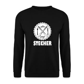Spargel Stecher - Unisex Pullover - Schwarz - Vorne - Alina (178cm) & Michal (187cm)