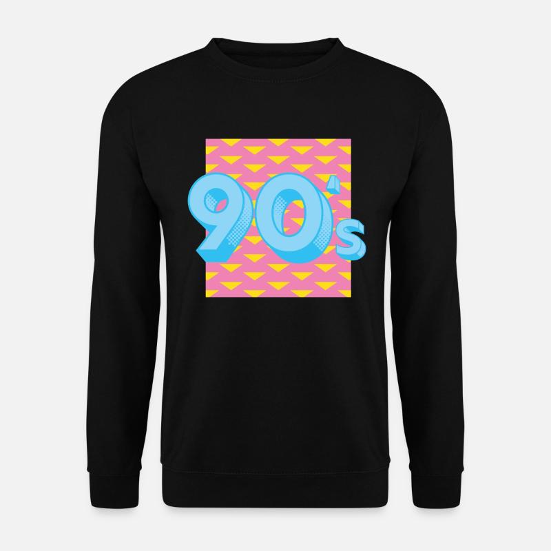 90s Kids 90er Kinder Oldschool - Unisex Pullover - Schwarz