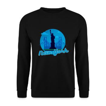 New York - Sweat-shirt Unisexe - noir - Devant - Alina (178cm) & Michal (187cm)