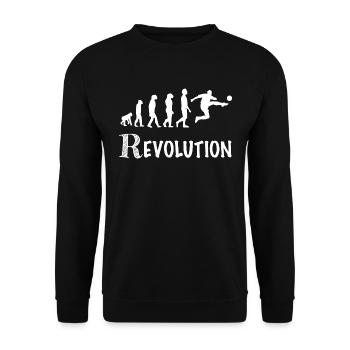 révolution joueur de foot sport - Sweat-shirt Unisexe - noir - Devant - Alina (178cm) & Michal (187cm)