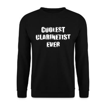 Der coolste Klarinettist aller Zeiten - Unisex Pullover - Schwarz - Vorne - Alina (178cm) & Michal (187cm)