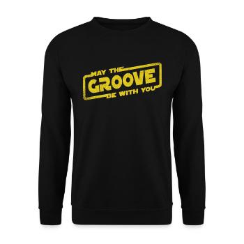 May The Groove Be With You - Rythme Musique Jazz - Sweat-shirt Unisexe - noir - Devant - Alina (178cm) & Michal (187cm)