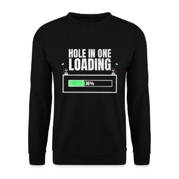 Get in one Golf Gift - Unisex Sweatshirt - black - Front - Alina (178cm) & Michal (187cm)
