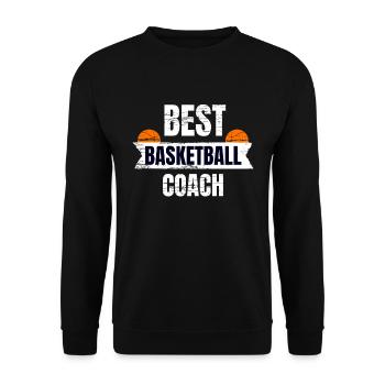 Bester Basketball Trainer - Unisex Pullover - Schwarz - Vorne - Alina (178cm) & Michal (187cm)