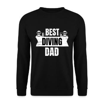Tauchen Vater Geschenk - Unisex Pullover - Schwarz - Vorne - Alina (178cm) & Michal (187cm)
