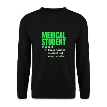 Medical student gift - Unisex Sweatshirt - black - Front - Alina (178cm) & Michal (187cm)