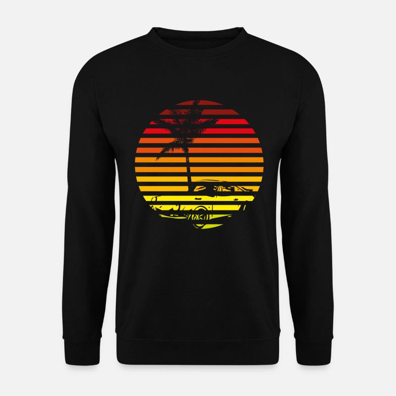 car sunset - Unisex Sweatshirt - black