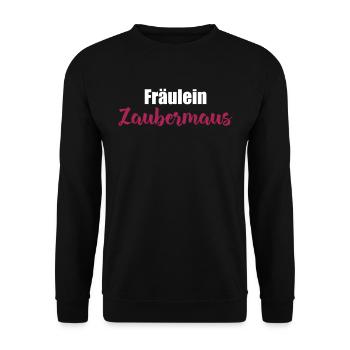 Zaubermaus Kosename Geschenk Freundin Valentinstag - Unisex Pullover - Schwarz - Vorne - Alina (178cm) & Michal (187cm)